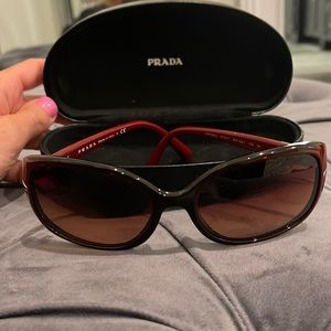Prada burgundy sunglasses
